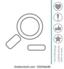 Zoom out, web line icon. Vector design