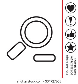 Zoom out, web line icon. Vector design