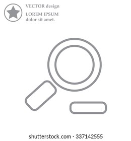 Zoom out, web line icon. Vector design