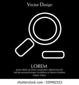 Zoom out, web line icon. Vector design