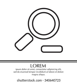 Zoom out, web line icon. Vector design