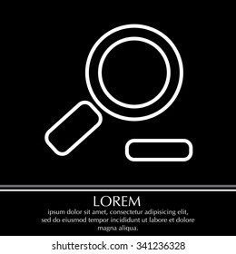 Zoom out, web line icon. Vector design