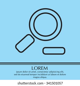 Zoom out, web line icon. Vector design