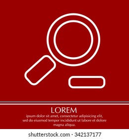 Zoom out, web line icon. Vector design