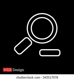 Zoom out, web line icon. Vector design
