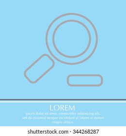 Zoom out, web line icon. Vector design