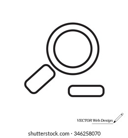Zoom out, web line icon. Vector design