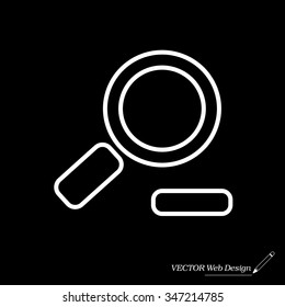 Zoom out, web line icon. Vector design