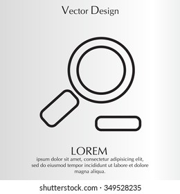 Zoom out, web line icon. Vector design