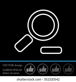 Zoom out, web line icon. Vector design