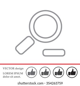 Zoom out, web line icon. Vector design