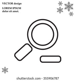 Zoom out, web line icon. Vector design