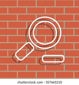 Zoom out, web line icon. Vector design