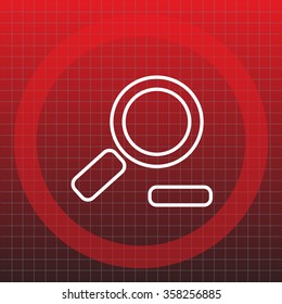 Zoom out, web line icon. Vector design