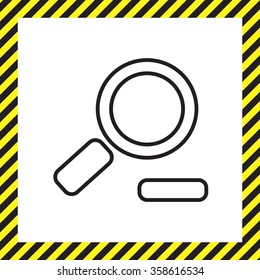 Zoom out, web line icon. Vector design