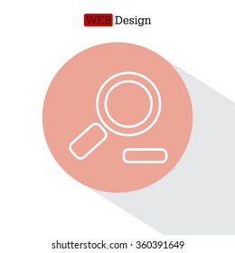 Zoom out, web line icon. Vector design