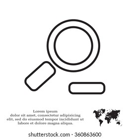 Zoom out, web line icon. Vector design