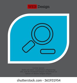 Zoom out, web line icon. Vector design