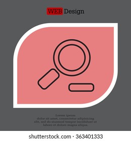 Zoom out, web line icon. Vector design