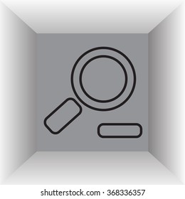 Zoom out, web line icon. Vector design