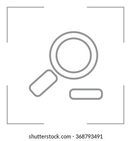 Zoom out, web line icon. Vector design