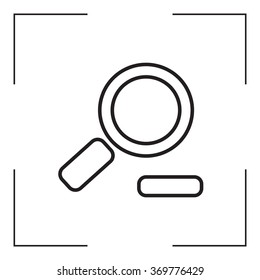 Zoom out, web line icon. Vector design