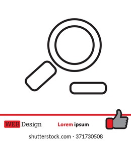 Zoom out, web line icon. Vector design