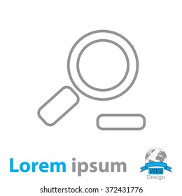 Zoom out, web line icon. Vector design