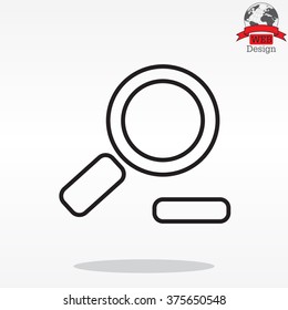 Zoom out, web line icon. Vector design
