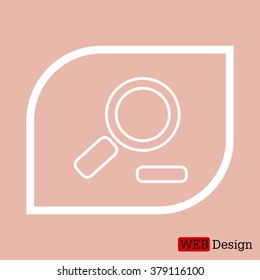 Zoom out, web line icon. Vector design