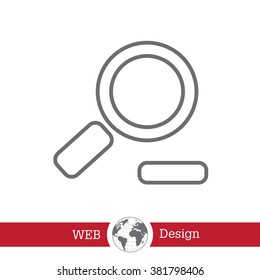 Zoom out, web line icon. Vector design