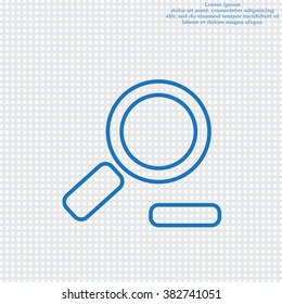 Zoom out, web line icon. Vector design