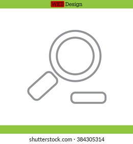 Zoom out, web line icon. Vector design