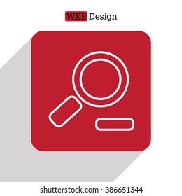 Zoom out, web line icon. Vector design