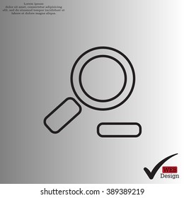 Zoom out, web line icon. Vector design