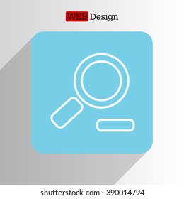 Zoom out, web line icon. Vector design
