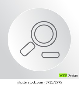 Zoom out, web line icon. Vector design