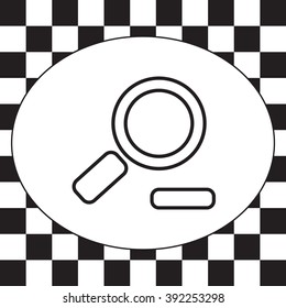 Zoom out, web line icon. Vector design