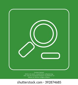 Zoom out, web line icon. Vector design