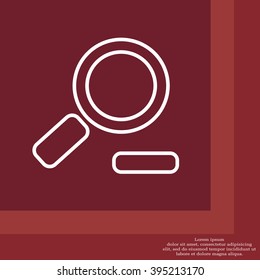 Zoom out, web line icon. Vector design