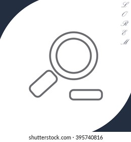 Zoom out, web line icon. Vector design