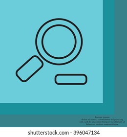 Zoom out, web line icon. Vector design