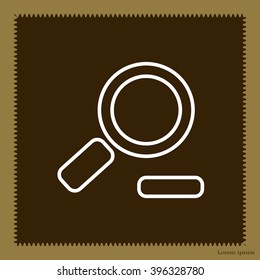 Zoom out, web line icon. Vector design