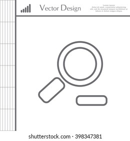 Zoom out, web line icon. Vector design