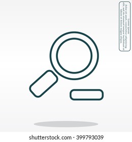 Zoom out, web line icon. Vector design