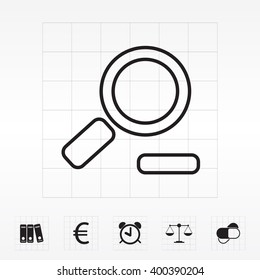 Zoom out, web line icon. Vector design