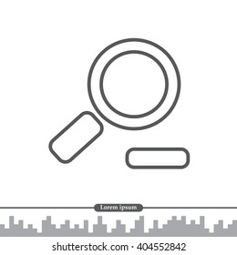 Zoom out, web line icon. Vector design