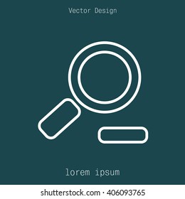 Zoom out, web line icon. Vector design