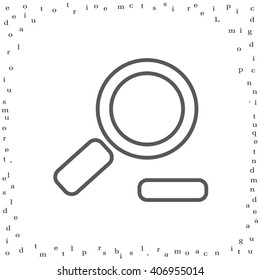 Zoom out, web line icon. Vector design