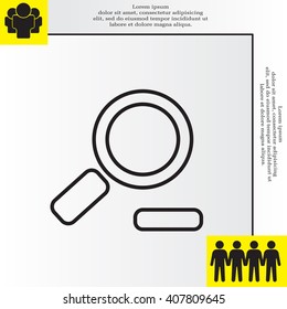 Zoom out, web line icon. Vector design